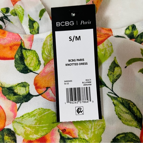 BCBG PARIS Womens Swim Cover Peach Print Size Small Medium NWT - Picture 5 of 10